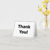 Eenvoudige, gedurfde, eenregelige rand "Bedankt!" Kaart (Gele Bloem)