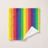 Eenvoudige gedurfde en heldere verticale regenboog bad handdoek (Wasdoekje)