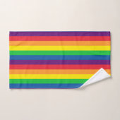 Eenvoudige gedurfde en heldere verticale regenboog bad handdoek (Handdoek)