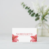 Eenvoudige gedurfde levendige levendige rode lelie visitekaartje (Staand voorkant)