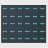 Eenvoudige gedurfde monogrammed naam cadeaupapier (Vlak)