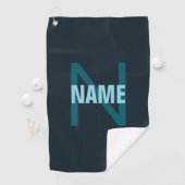Eenvoudige gedurfde monogrammed naam golfhanddoek (Insitu)