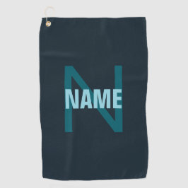Eenvoudige gedurfde  monogrammed naam golfhanddoek