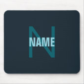 Eenvoudige gedurfde monogrammed naam muismat (Voorkant)