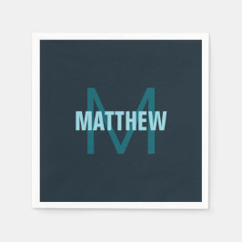 Eenvoudige gedurfde  monogrammed naam servet