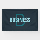 Eenvoudige gedurfde monogrammed naam spandoek (Horizontaal)