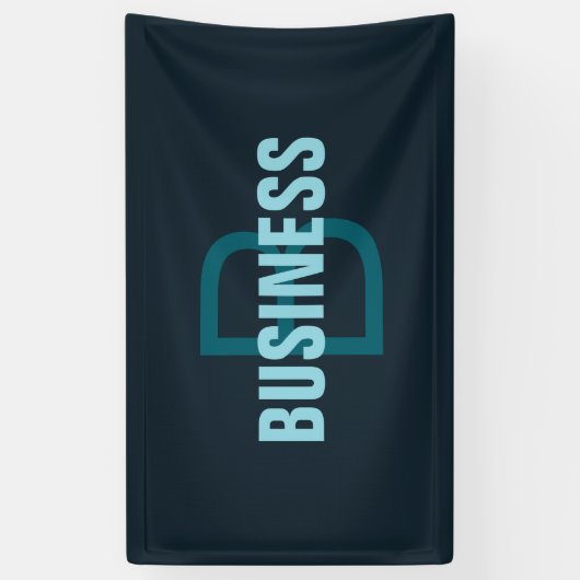 Eenvoudige gedurfde monogrammed naam spandoek (Verticaal)