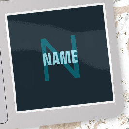 Eenvoudige gedurfde  monogrammed naam sticker