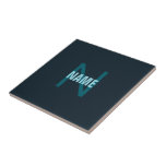 Eenvoudige gedurfde  monogrammed naam tegeltje<br><div class="desc">naam monogram,  bewerken zoals u wilt.</div>