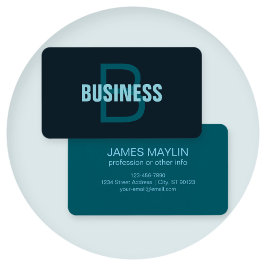 Eenvoudige gedurfde  monogrammed naam visitekaartje