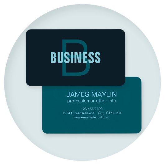 Eenvoudige gedurfde  monogrammed naam visitekaartje