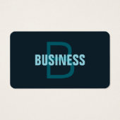 Eenvoudige gedurfde  monogrammed naam visitekaartje (Voorkant)