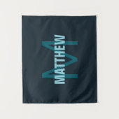 Eenvoudige gedurfde  monogrammed naam wandkleed (Voorkant)