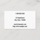 Eenvoudige, gedurfde, opvallende psychiater visitekaartje (Achterkant)