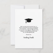 Eenvoudige gedurfde typografie Modern Afstuderen Bedankkaart (Achterkant)