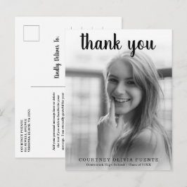 Eenvoudige gedurfde typografie Modern Afstuderen Briefkaart