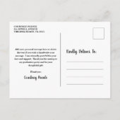 Eenvoudige gedurfde typografie Modern Afstuderen Briefkaart (Achterkant)