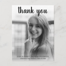 Eenvoudige gedurfde typografie Modern Afstuderen Briefkaart