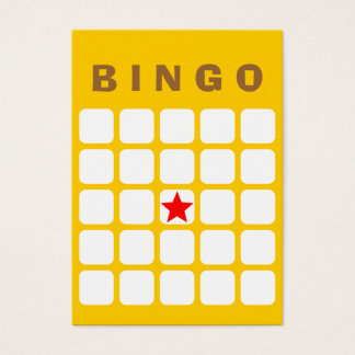 Eenvoudige Geel 5x5 DIY Bingo Kaart