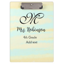 eenvoudige geel-blauwe waterverf lerarenwaardering