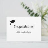 Eenvoudige Gefeliciteerd Afstuderen Kaart met Pet (Staand voorkant)