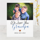 eenvoudige Gefeliciteerd met Vaderdag, opa twee fo Kaart (Gele Bloem)