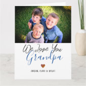 eenvoudige Gefeliciteerd met Vaderdag, opa twee fo Kaart (Voorkant)