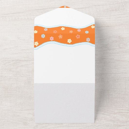 Eenvoudige Gekleurde rand Design voor Uitnodiging  (Buitenkant)