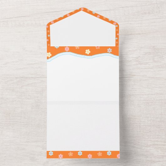 Eenvoudige Gekleurde rand Design voor Uitnodiging (Binnen)