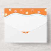 Eenvoudige Gekleurde rand Design voor Uitnodiging  (Achterkant)