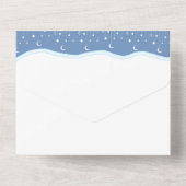 Eenvoudige Gekleurde rand Design voor Uitnodiging (Achterkant)