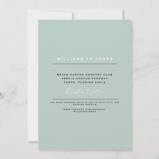 Eenvoudige gekoppelde foto's Seafoam Contemsive We Kaart (Achterkant)