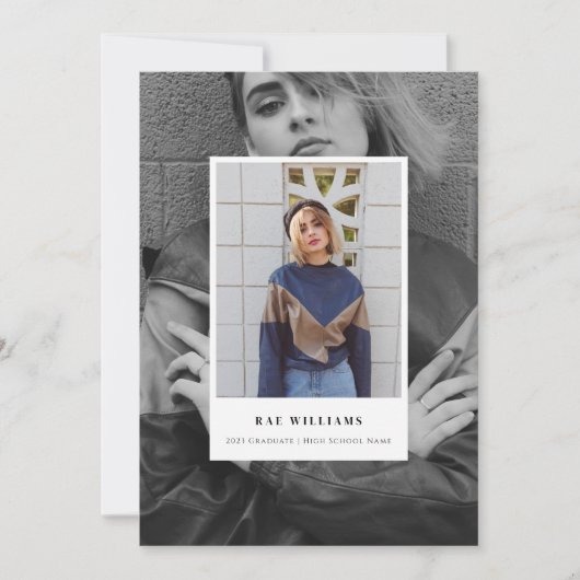 Eenvoudige gelaagde aankondiging van het Afstudeer (Voorkant)