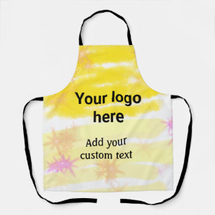 Eenvoudige gele aquarel voeg uw logo aangepaste te schort
