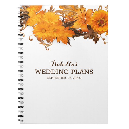 Eenvoudige gele bloemen notitieboek (Voorkant)