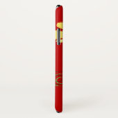 Eenvoudige gele bloemen op rood Case-Mate iPhone case (Achterkant / rechts)