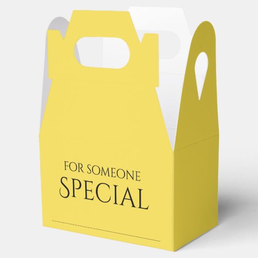 Eenvoudige gele doos voor iemand speciaal bedankdoosjes (Geopend)