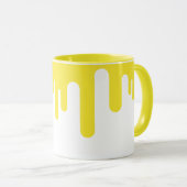 Eenvoudige gele drift Abstract Mok (Voorkant rechts)