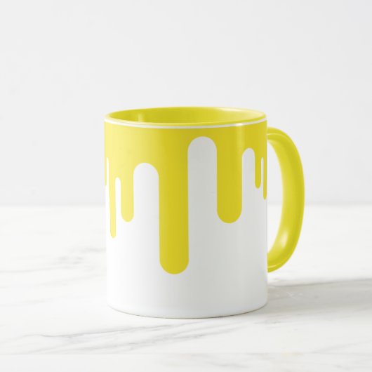 Eenvoudige gele drift Abstract Mok (Voorkant rechts)