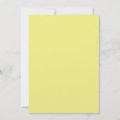 Eenvoudige Gele en Grijze Botanische Trouwdag Kaart (Achterkant)