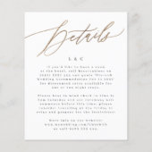 Eenvoudige gele goudgegevens op rugbruiloft (Achterkant)