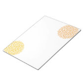 Eenvoudige gele perzikbloemen notitieblok (Schuin)