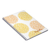 Eenvoudige gele perzikbloemen notitieboek (Rechterzijde)