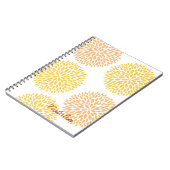 Eenvoudige gele perzikbloemen notitieboek (Linkerzijde)