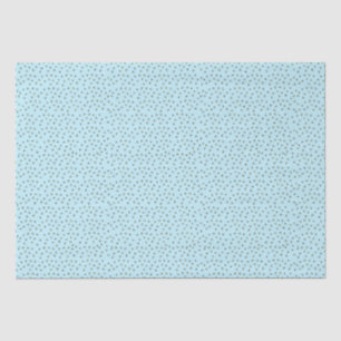 Eenvoudige gele polka stippen met babyblauwe achte tissuepapier