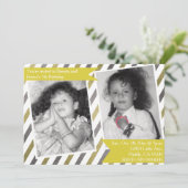 Eenvoudige gele uitnodiging tweeledig (Staand voorkant)