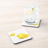 Eenvoudige gele vlinders bier onderzetter (Rechterzijde)