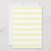 Eenvoudige Gele Waterverf Stripes Baby shower Kaart (Achterkant)
