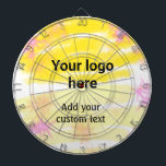 Eenvoudige gele waterverf voegt uw aangepaste logo dartbord<br><div class="desc">ONTWERP</div>