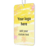 Eenvoudige gele waterverf voegt uw aangepaste logo luchtverfrisser (Links)